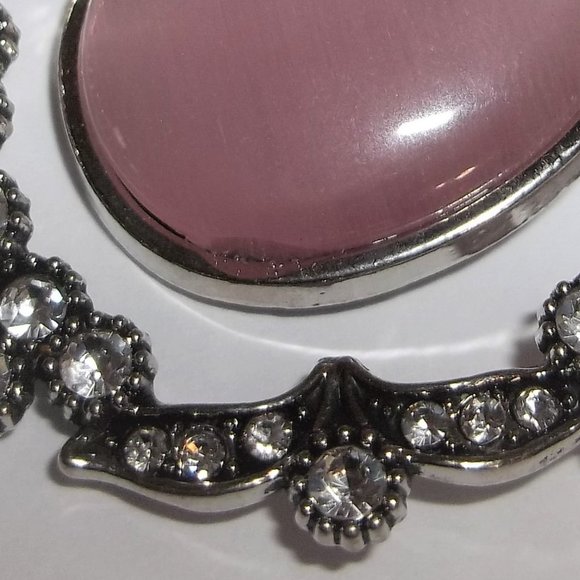 Statement Earring Pink Silver White Rhinestone Big Earrings Earring Earring A502 - Picture 6 of 6